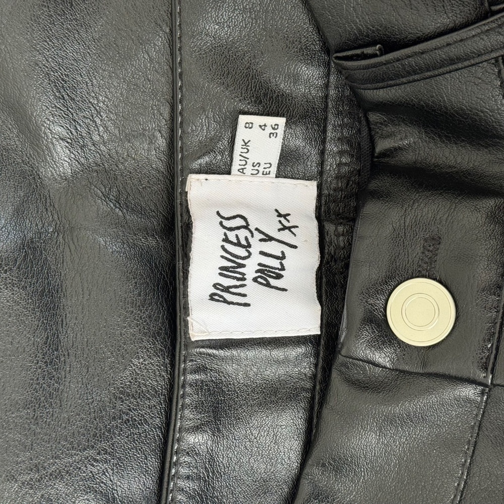 PRINCESS POLLY Black Macey Leather Pants - Picture 9 of 9